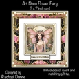 Art Deco Flower Fairy 7 Inch Square Card