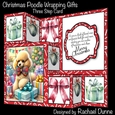 Christmas Poodle Wrapping Gifts Three Step Mini Kit