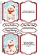 Christmas Polar Bears Four Red Frames 