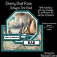Stormy Boat Race Octagon Tent Card