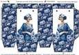 Blue Deco Lady Mini Gift Bag