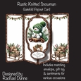 Rustic Knitted Snowman Gatefold Popout Card