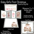 Baby Girls First Christmas Twist & Pop Card