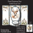 Floral Christmas Deer Gatefold Popout Card