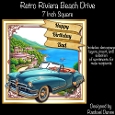 Retro Riviera Beach Drive 7in Square