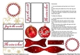 Red Christmas Wine Label with bow - Joy to the world
