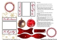 Red Christmas Wine Label with bow - Tis the season