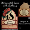 Handpainted Roses 18th Birthday