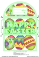 Brightly Painted Eggs Money Wallet Green