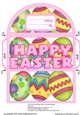 Brightly Painted Eggs Money Wallet Pink