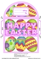 Brightly Painted Eggs Money Wallet Purple