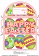 Brightly Painted Eggs Money Wallet Red