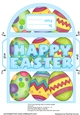 Brightly Painted Eggs Money Wallet Turquoise