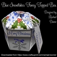 Blue Snowflakes Fancy Topped Box