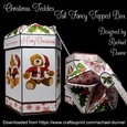 Christmas Teddy Bears Tall Fancy Topped Box