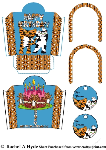 Happy Birthday Cats Gift Bag