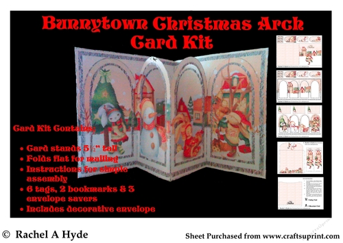 Bunnytown Christmas Arch Card Kit