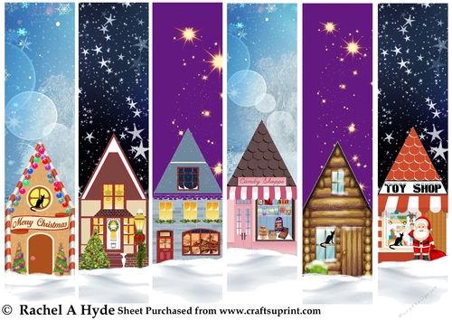 Christmas Buildings Bookmarks
