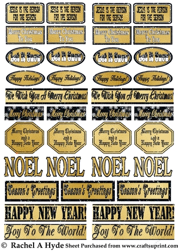 Christmas Labels - Golden Nights