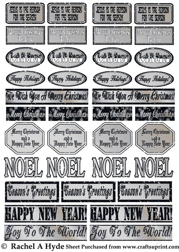 Christmas Labels - Silver Nights