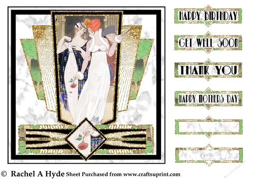Art Deco Card A Deux