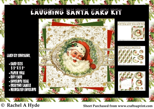 Naughty Or Nice - Laughing Santa 3D Card Kit