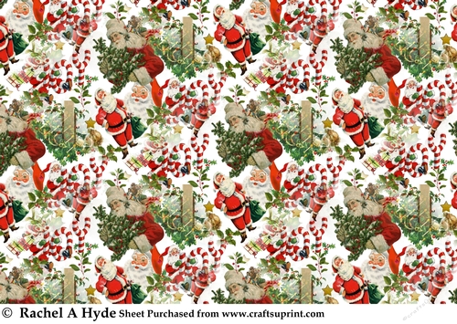 Naughty Or Nice Backgrounds - Vintage Santa