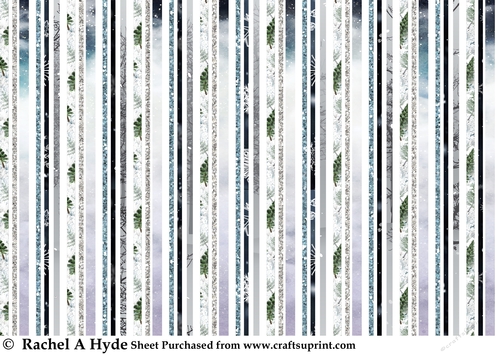 Winter Wonderland Backgrounds - Snowy Stripes