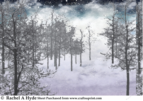 Winter Wonderland Backgrounds - Watercolour Woods