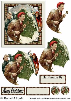 Umbrella Snowball Fight Card