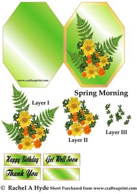 Spring Morning Paper Tole Sheet
