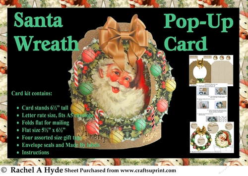 Santas Wreath Ring Front Card