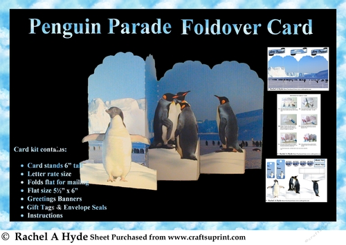 Penguin Parade Foldover Card