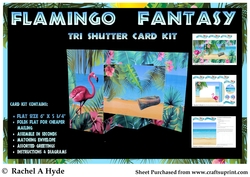 Flamingo Fantasy Tri Shutter Card