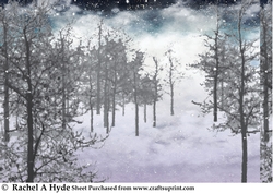 Winter Wonderland Backgrounds - Watercolour Woods