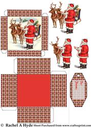 Santa with Reindeer Box