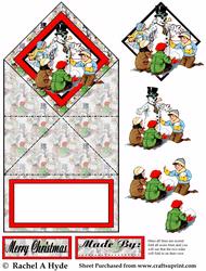 Let's Build a Snowman Diamond Fold Card
