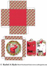 Decorating Santa Square Box with Lid