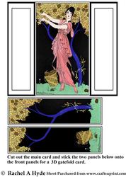 Orchard Evening Dress 1914 Gatefold Card