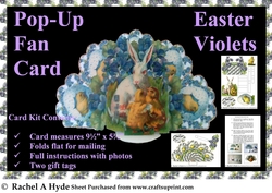 Easter Violets Pop-up Fan Card