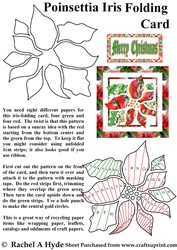 Poinsettia Iris Folding Card