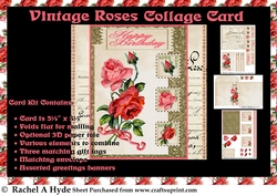 Vintage Roses Collage Card