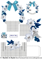 White Christmas Basket Card