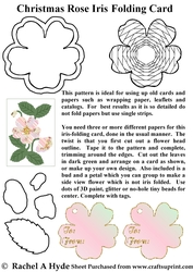 Christmas Rose Iris Folding Card