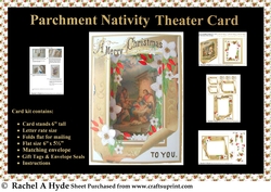 Parchment Nativity Theater Card