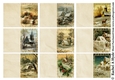 Vintage Christmas Winter Scenes Tag Sheet