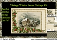 Vintage Christmas Winter Scene Cottage Kit