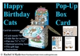 Happy Birthday Cats Pop Up Box Card