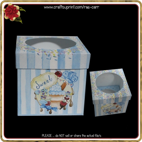 PS062 Sweet Cupcake Box Blue