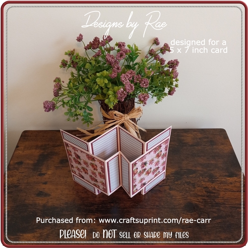 2437 Unique Folded Card for Many Occasions *Multiple Machine Formats*